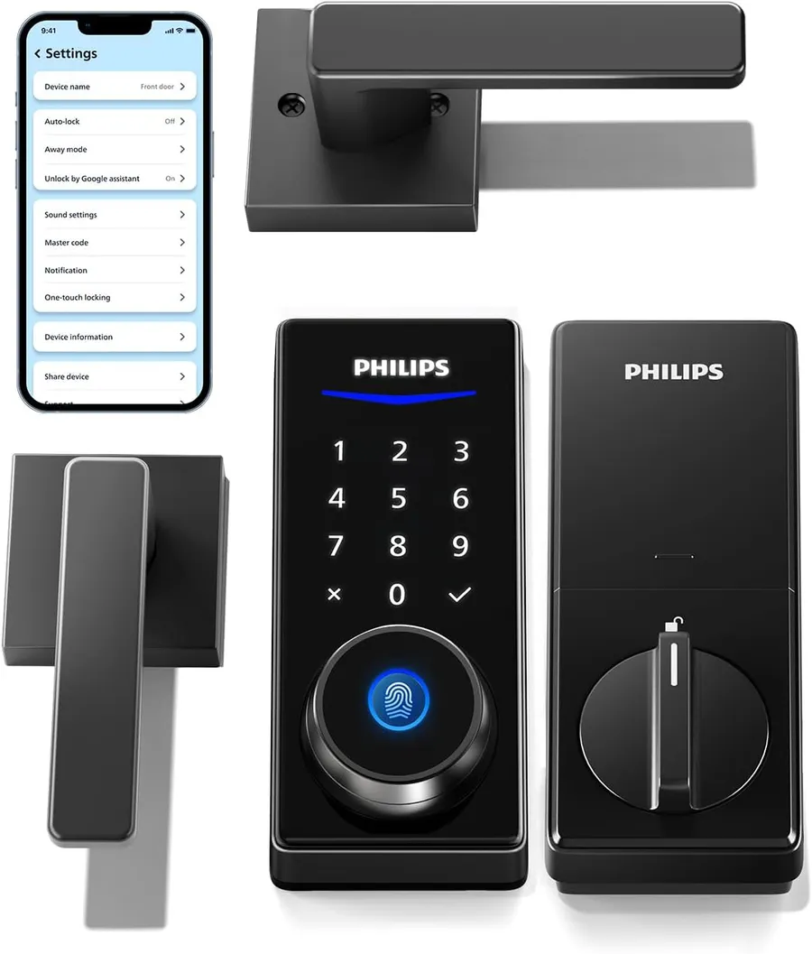 Philips Smart Deadbolt Lock with 2 Lever Handle, Keypad Front Door Lock Set