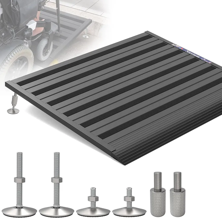 Adjustable Threshold Ramp for Doorways, 30 x 36 in, 2.6-7.3 in
