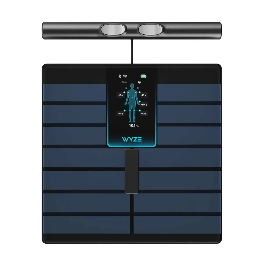 Wyze Smart Scale Ultra BodyScan with Handle – Wi-Fi & Bluetooth Body Composition Scale for Weight, BMI, Body Fat, Muscle Mass, and Segmental Measurement, 400 lbs, Black