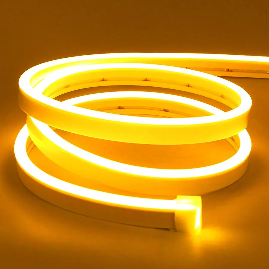 Lamomo LED Strip Lights, Yellow Neon Rope, 0.39in/Cut DIY, 16.4ft, 12V