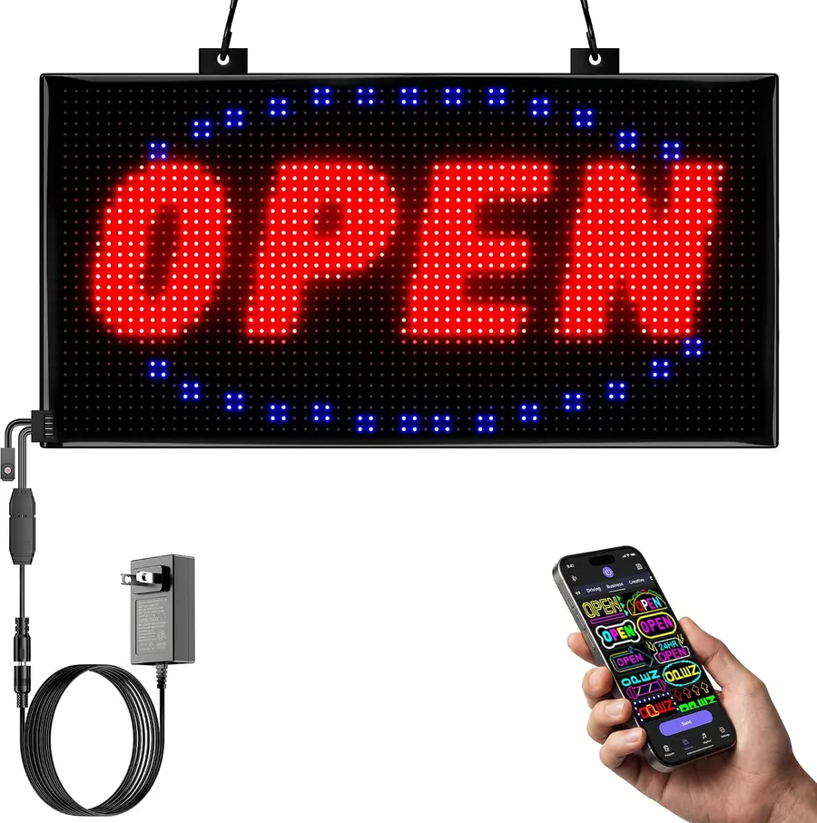 LED open sign,APP Programmable text,open or closed sign,window advertising
